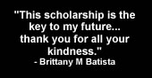 This scholarship is the key to my future